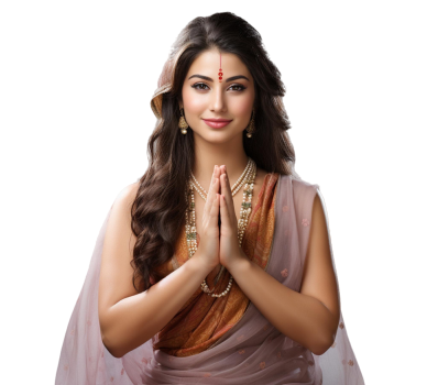 indian-girl-saree-wishing-namaste